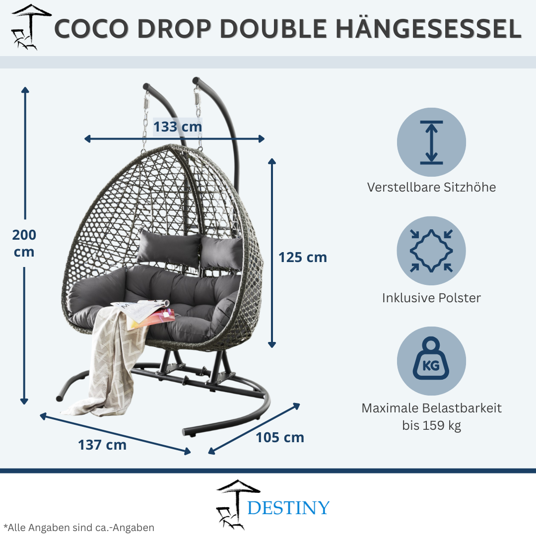 Hängesessel COCO DROP DOUBLE