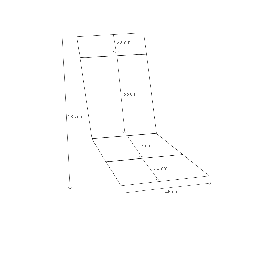 Polster für Deckchair - Maßblatt