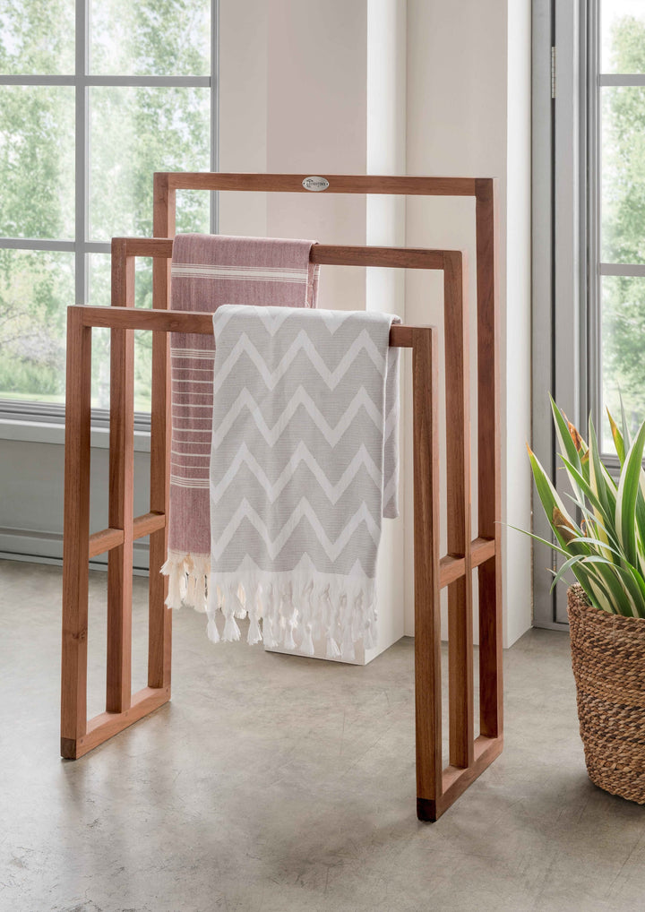 Handtuchhalter aus Teak SPA & LIVING