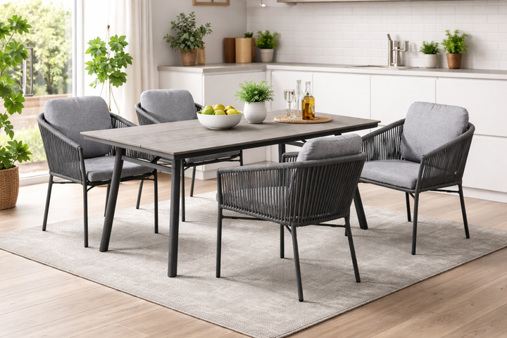 LUCCA SAN MARINO Essgruppe rechteckig anthrazit Innenbereich