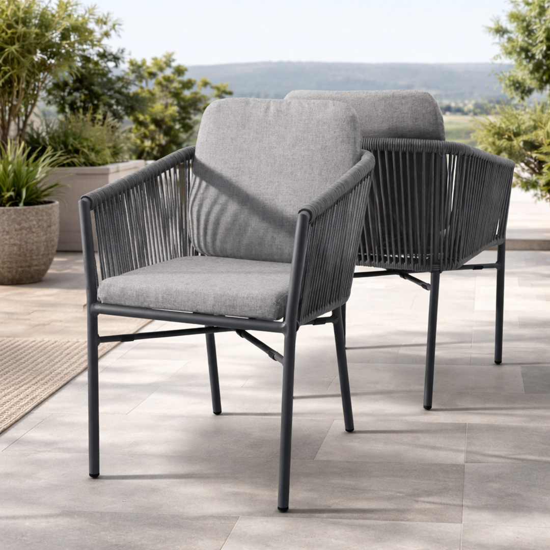 Sessel LUCCA (2er Set) anthrazit Hintergrund