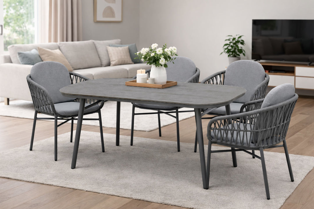 Como San Marino Sitzgruppe halboval anthrazit Innenbereich