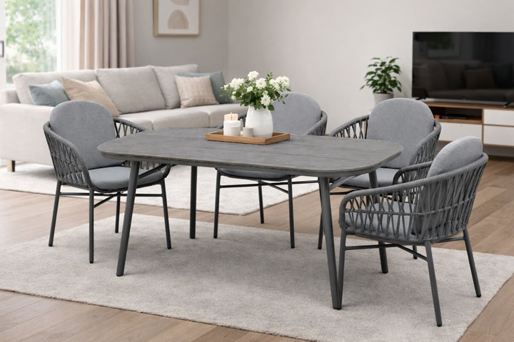 Como San Marino Sitzgruppe halboval anthrazit Innenbereich