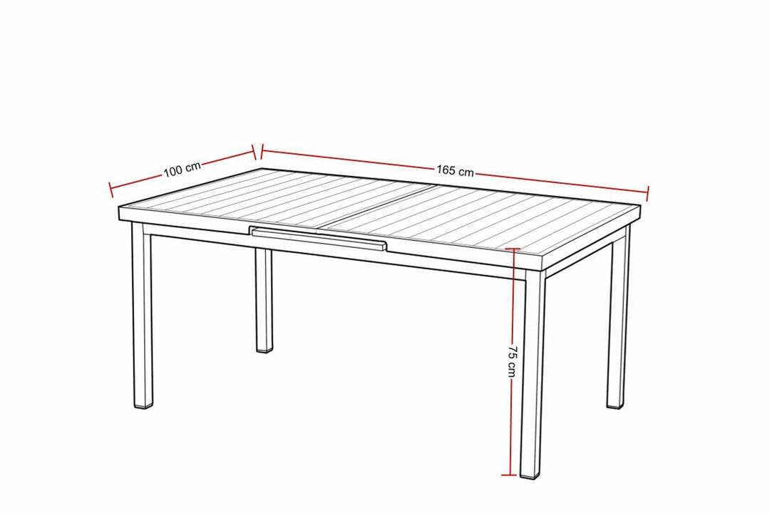 Esstisch IMOLA Maßblatt
