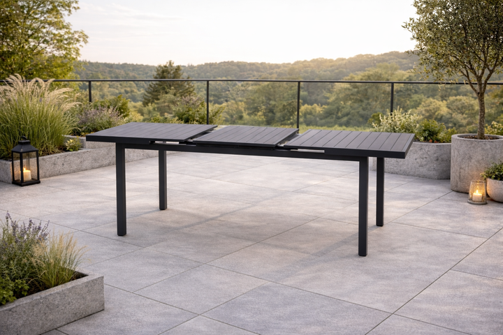 Sitzgruppe COMO mit ausziehbarem Esstisch IMOLA 165/215x100x75cm (4 Personen)
