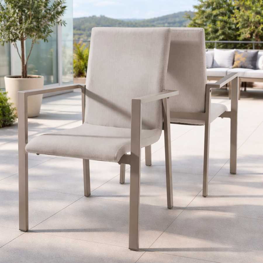 Sessel TORINO 2er Set taupe Hintergrund