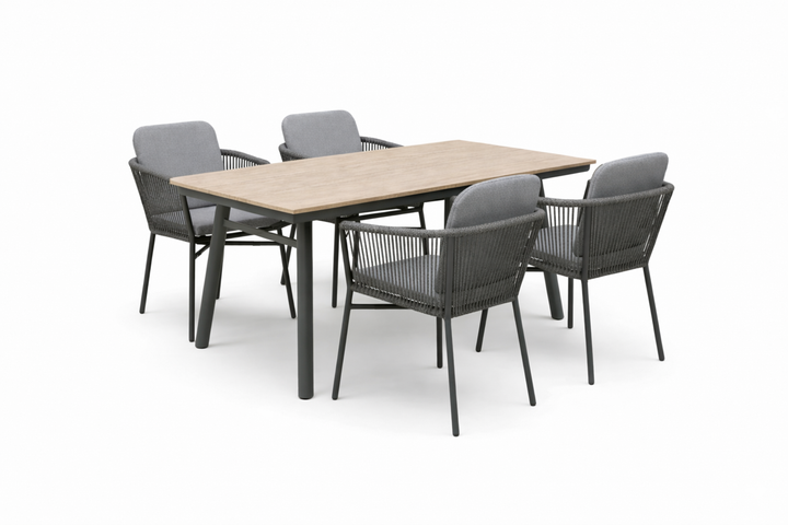 LIMONE SAN MARINO Essgruppe holzfarben Freisteller