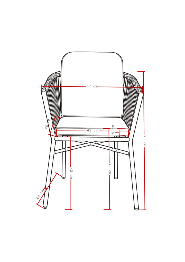 Sitzgruppe LIMONE mit rechteckigem Esstisch SAN MARINO 180x90x74cm (4 Personen)