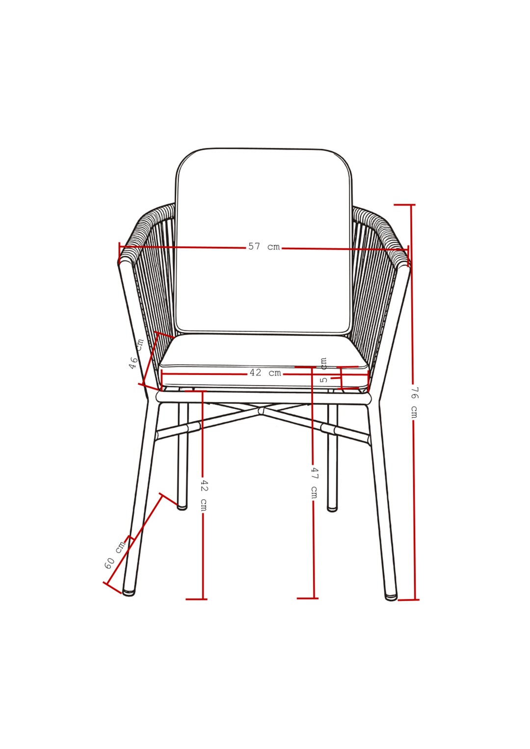 Sessel LIMONE stapelbar 2er Set