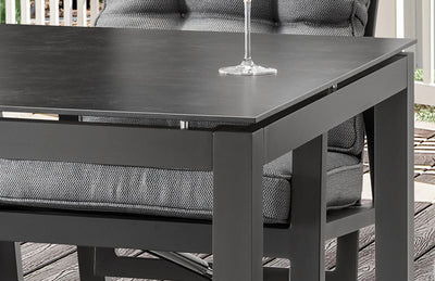 Sitzgruppe GARDA mit rechteckigem Esstisch CREMONA (4 Personen)