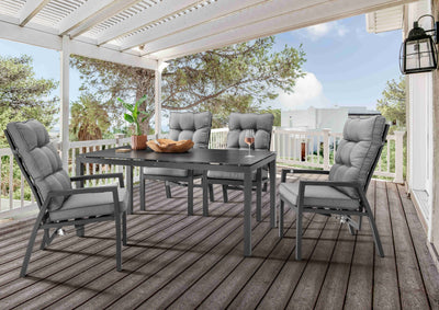 Sitzgruppe GARDA mit rechteckigem Esstisch CREMONA (4 Personen)