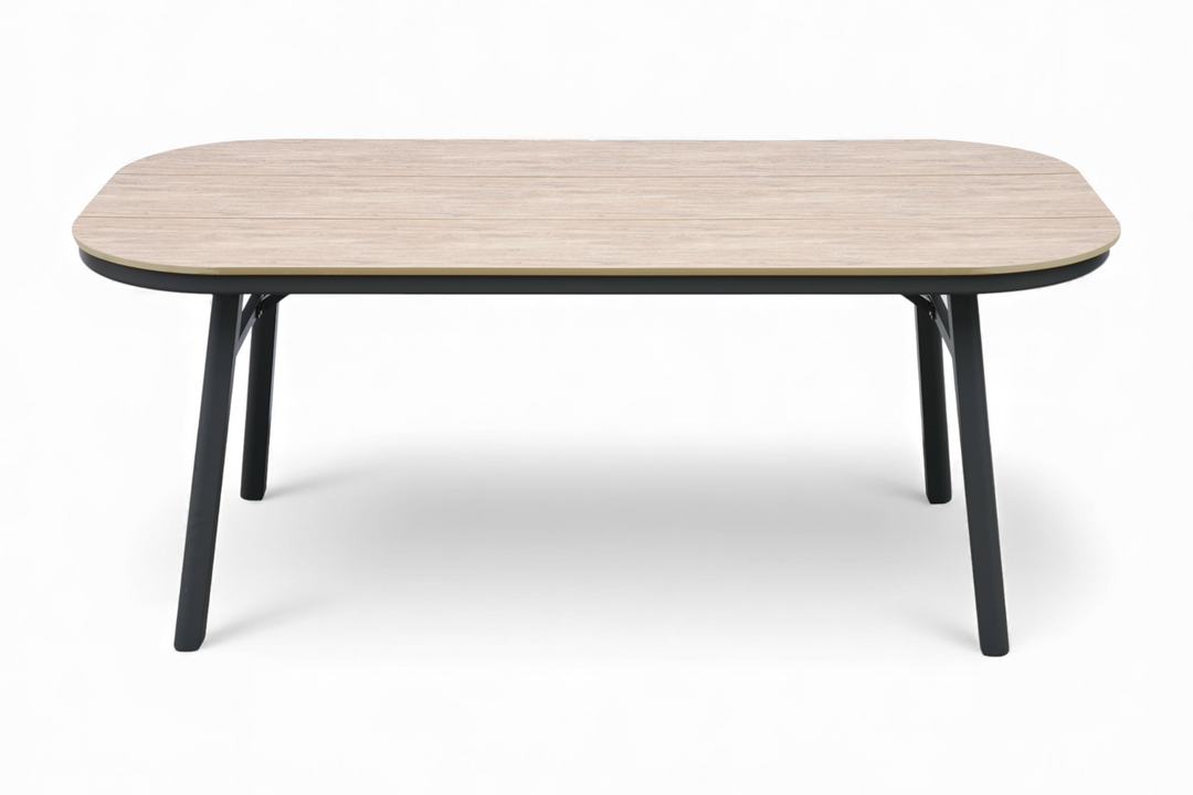 SAN MARINO Tisch halboval holzfarben Freisteller 2