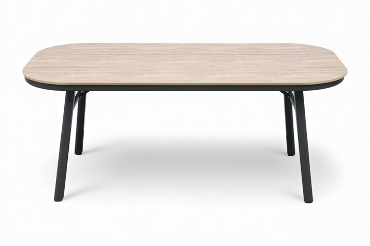 SAN MARINO Tisch halboval holzfarben Freisteller 2