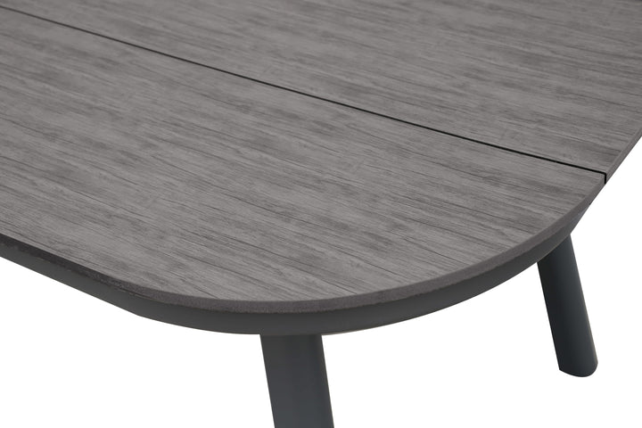 San Marino Tisch halboval anthrazit Detail