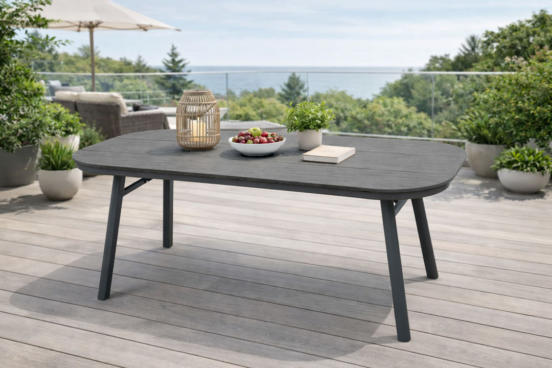 San Marino Tisch halboval anthrazit Außenbereich