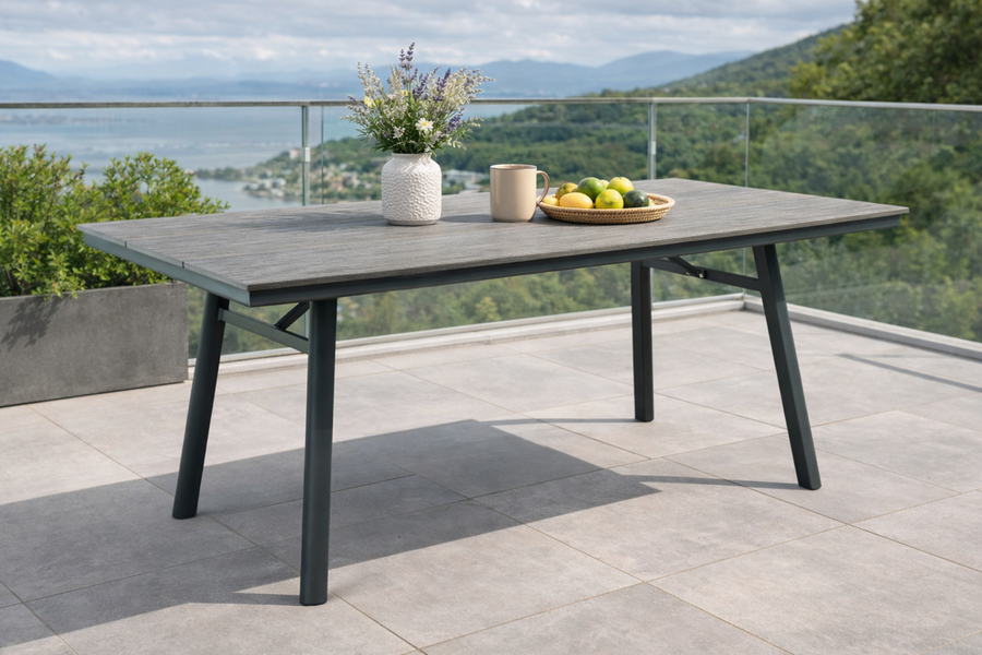 SAN MARINO Tisch rechteckig grau