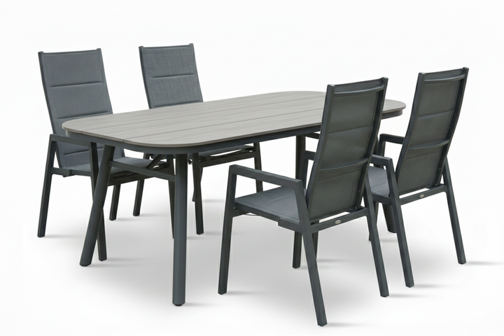 COSTA HL SAN MARINO Essgruppe anthrazit halboval Freisteller