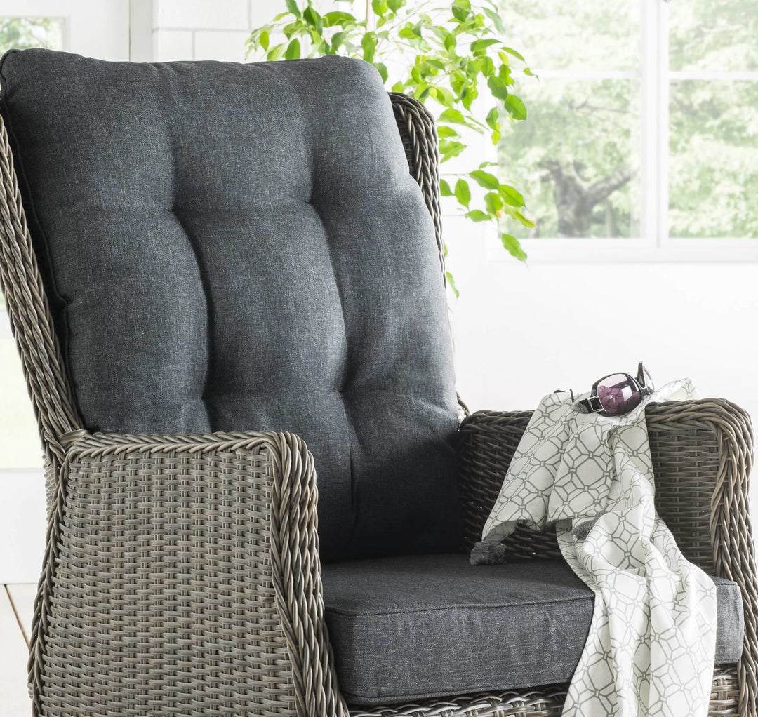 Casa Relaxsessel vintage grau Detail