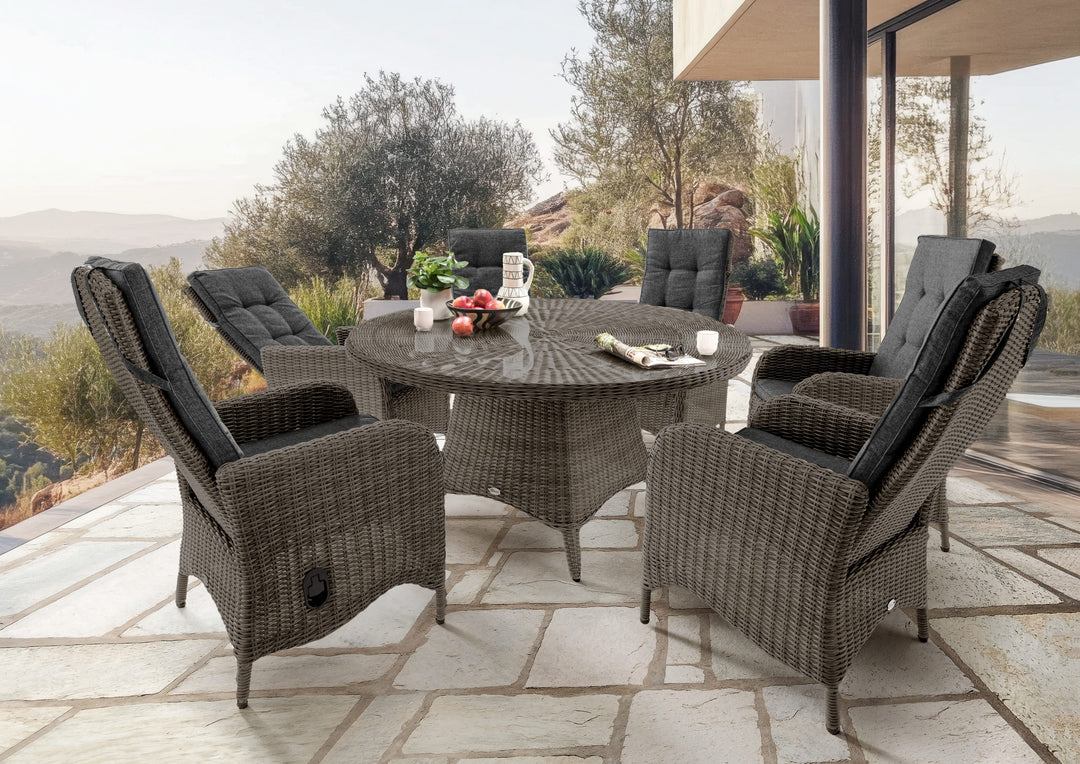 Sitzgruppe PALMA mit LUNA Esstisch (6 Personen)