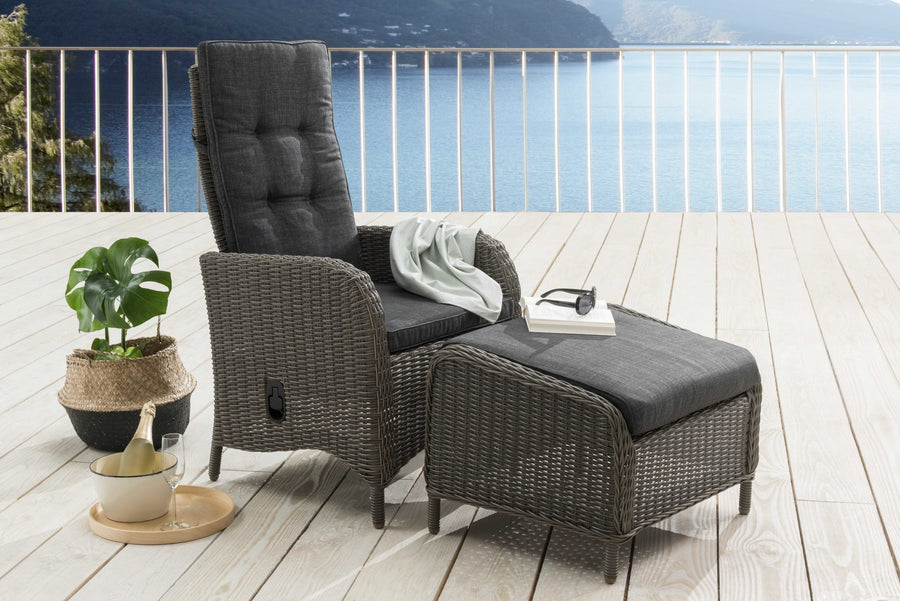 Destiny Balkonset PALMA mit Fußhocker CASA –