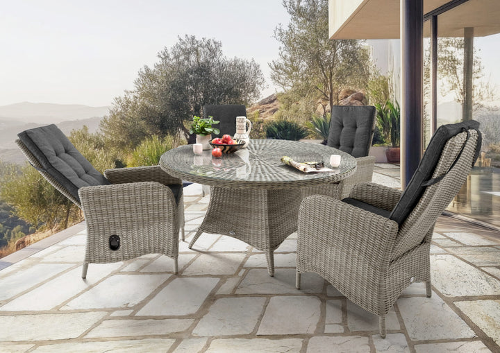 Sitzgruppe PALMA mit LUNA Esstisch (4 Personen)