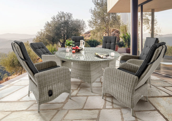 Sitzgruppe PALMA mit LUNA Esstisch (6 Personen)