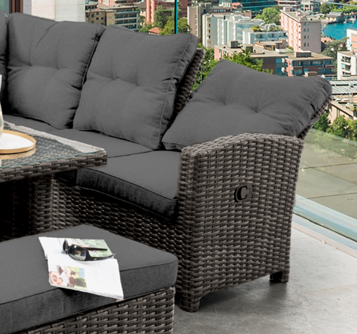 Parma Eckgruppe Braun Meliert Detail 1