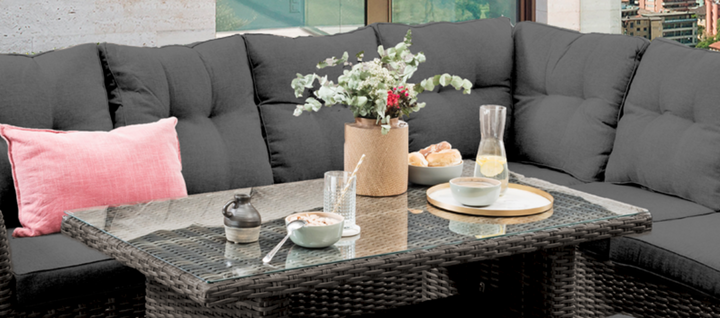 Parma Eckgruppe Braun Meliert Detail 2