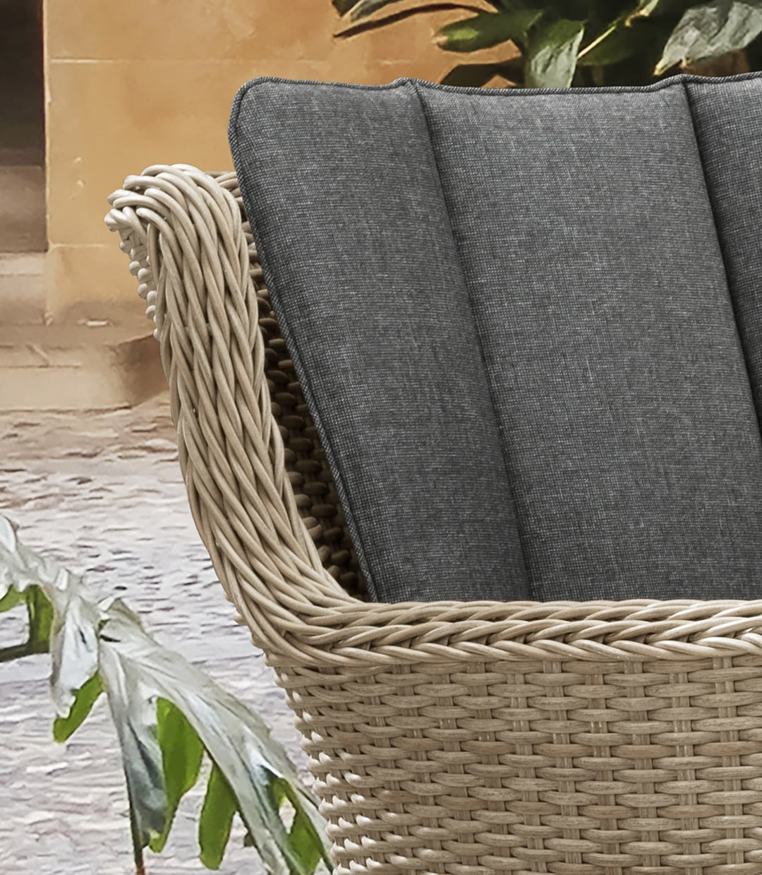 Luna Sessel natur meliert Detail