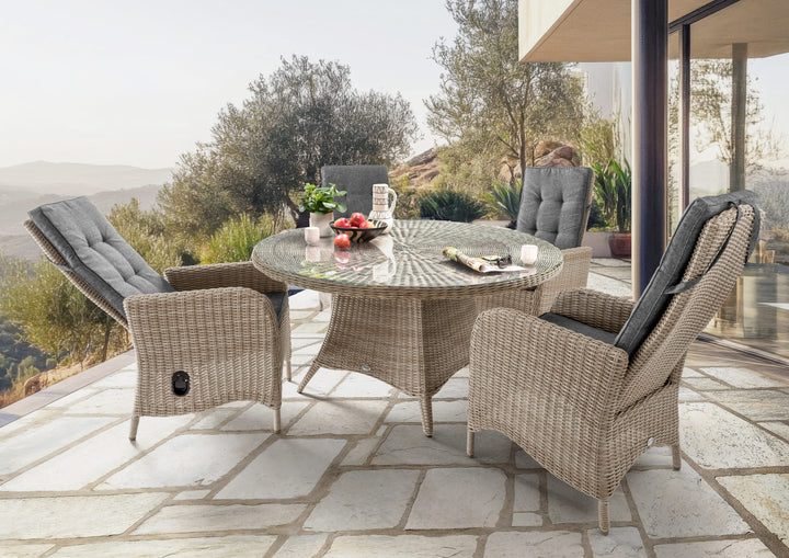 Sitzgruppe PALMA mit LUNA Esstisch (4 Personen)