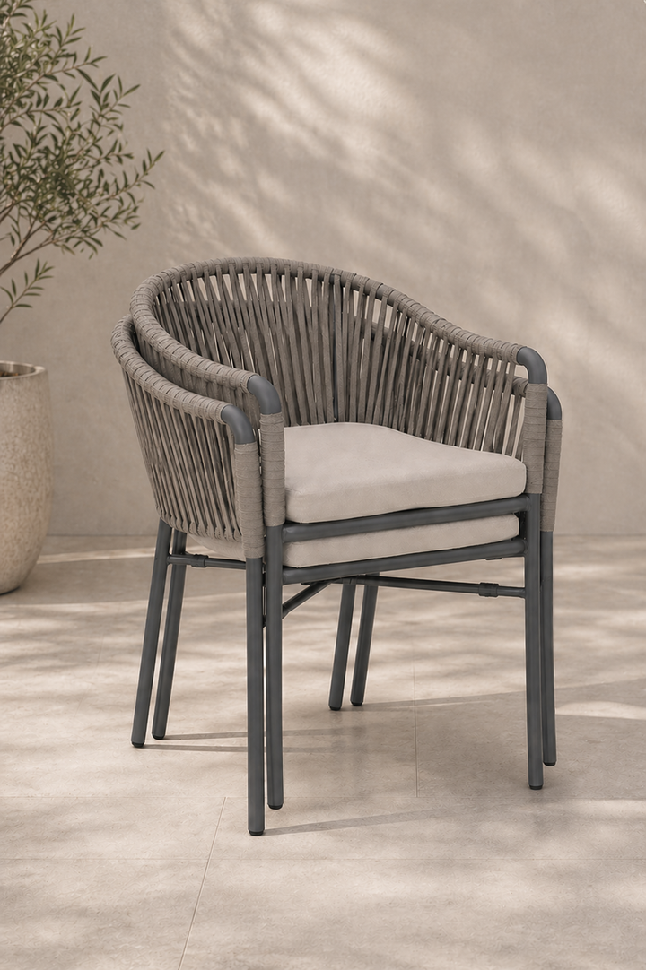 Sitzgruppe TORNO mit halbovalem Esstisch SAN MARINO 180x90x74cm (4 Personen)