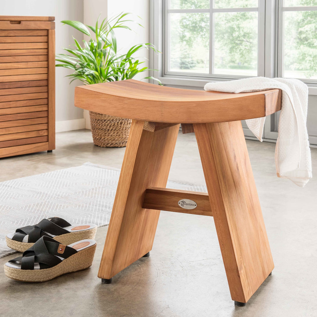 Dokiiovo Faltbarer Wandhocker, 35.5x36.5 Cm Klappstuhl Zur Wandmontage, Schuhwechselhocker Mit PVC Sitzkissen, Ultradünner Klappstuhl Für Eingang, Wohnzimmer, Badezimmer (Weiß