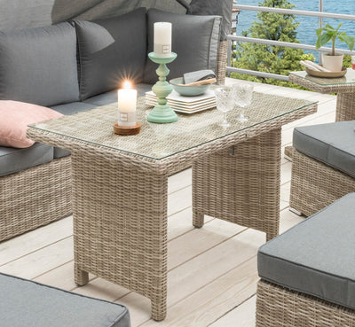 Loungegruppe ARUBA II mit Esstisch Tisch