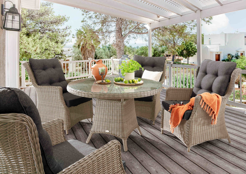 Sitzgruppe CASA mit Esstisch Ø120cm (4 Personen)