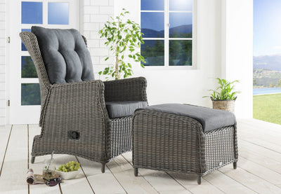 Balkonset CASA RELAX mit Fußhocker CASA