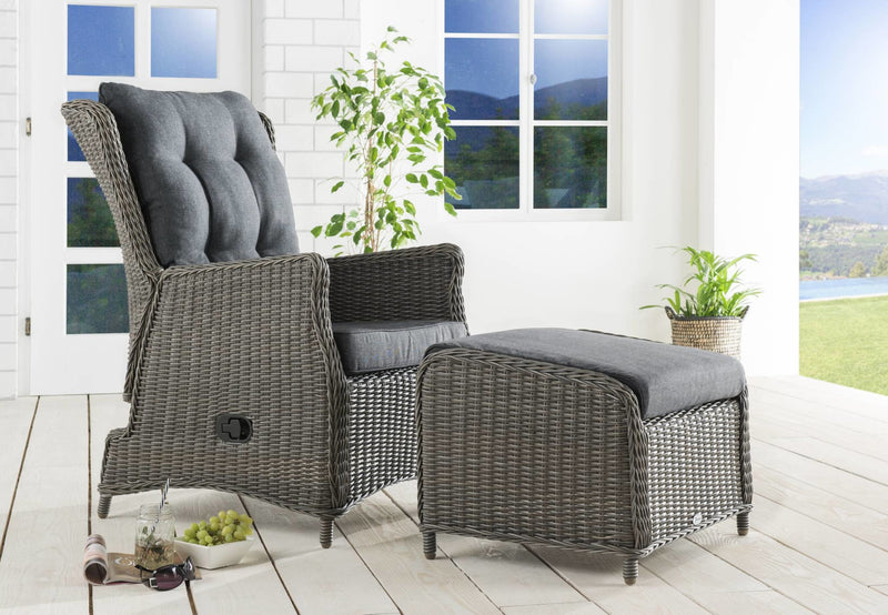 Balkonset CASA RELAX mit Fußhocker CASA