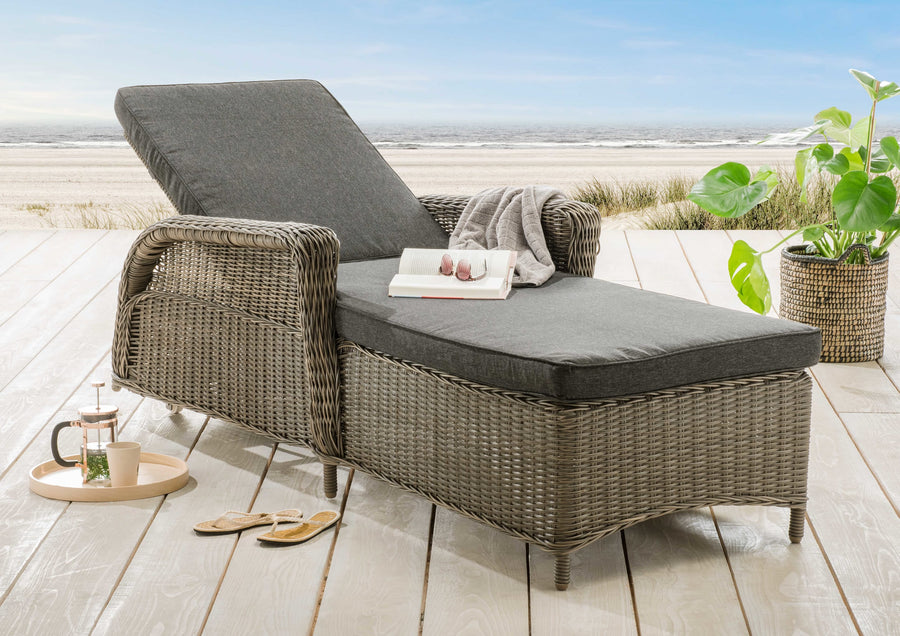 Gartenliege CASA vintage grau