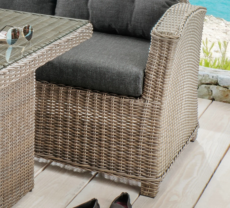 Die Loungegruppe RIVIERA mit Esstisch im Detail 2
