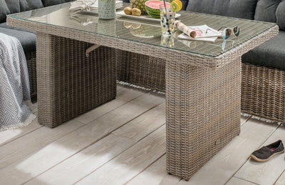 Die Loungegruppe RIVIERA mit Esstisch Tisch