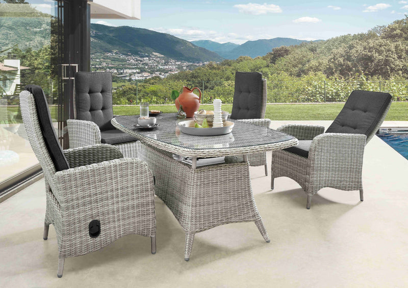 Unsere Sitzgruppe MALAGA mit ovalem Esstisch (4 Personen)