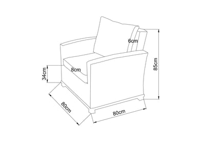 Loungegruppe ALCUDIA XL mit Sessel