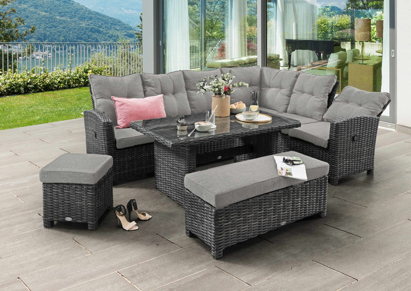 Die Loungegruppe SANTA PONSA DELUXE mit Esstisch 6