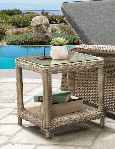 Die Destiny Gartenliege CASA mit Beistelltisch MERANO Details