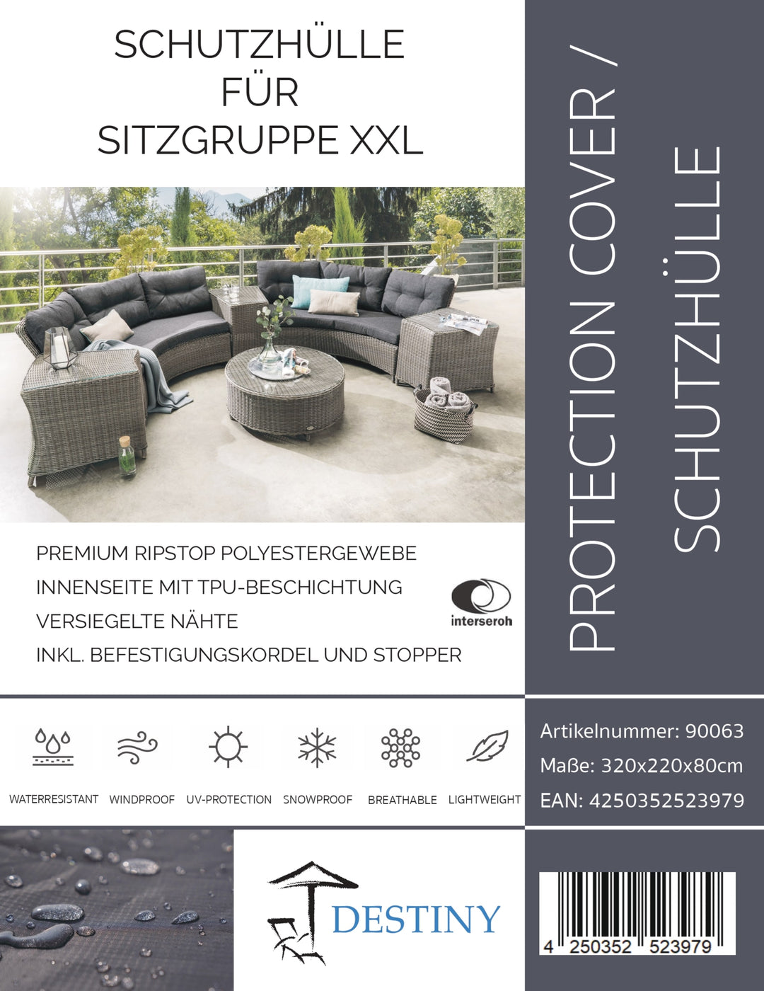 Schutzhülle für Sitzgruppe XXL