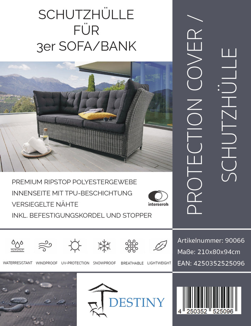 Schutzhülle für 3er Bank 